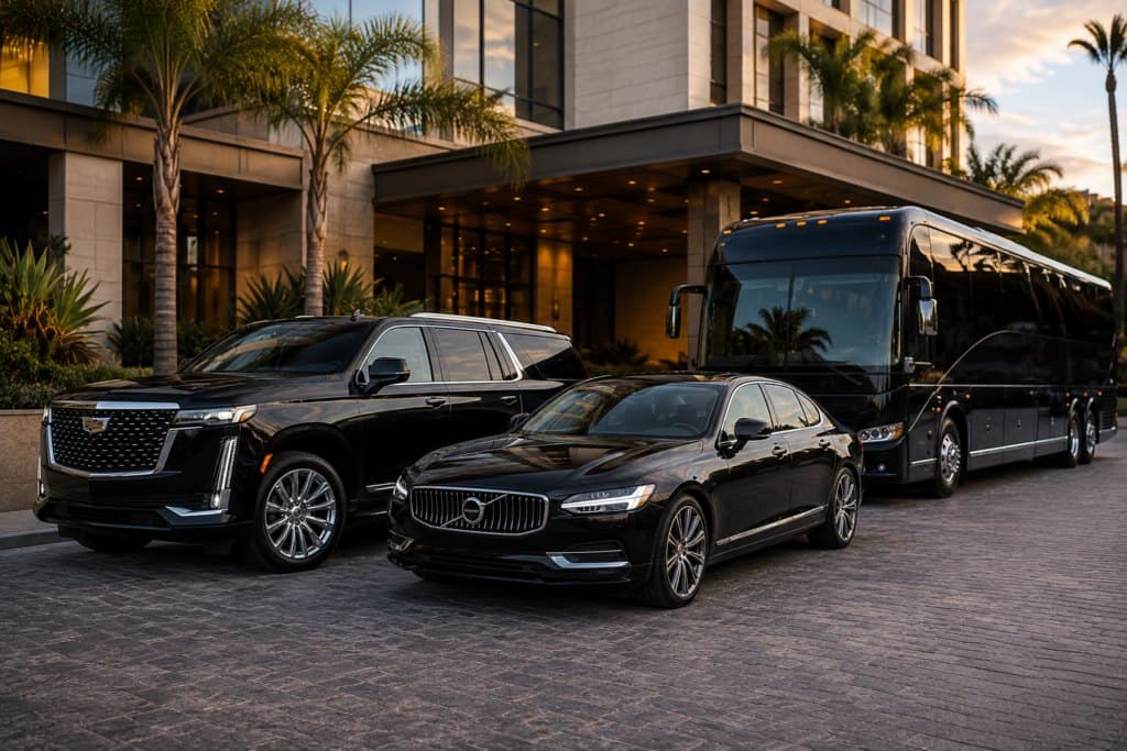 Blackhawk Trans Limo chauffeur beside a luxury Sprinter van